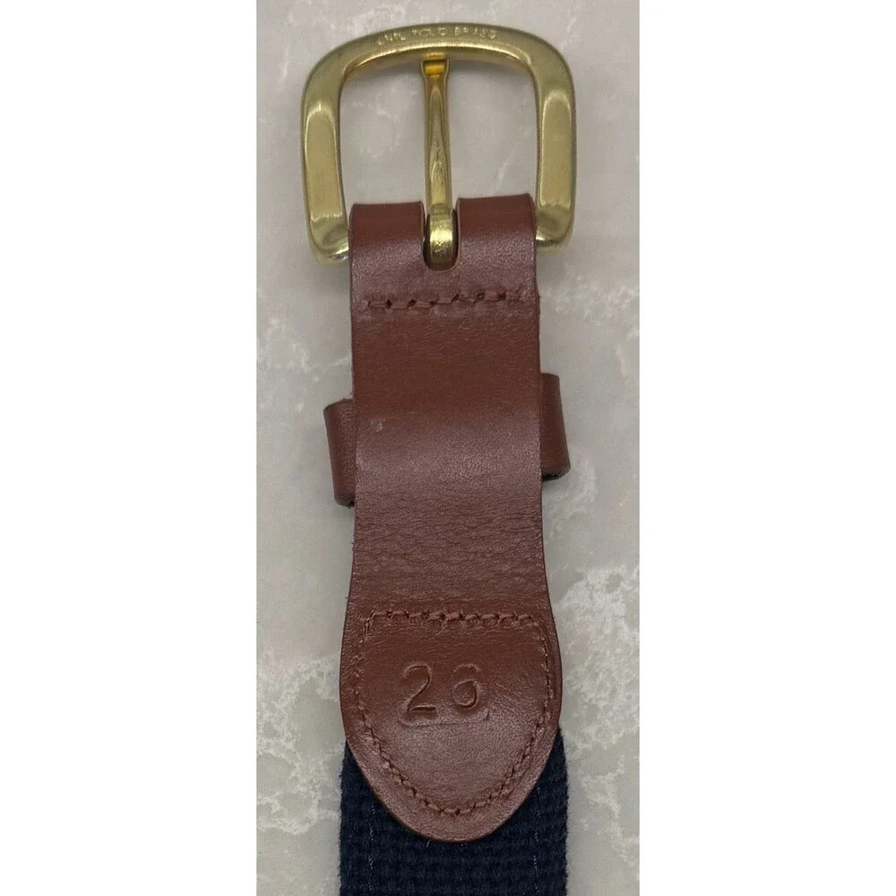 Leather Man LTD Essex CT USA - Canvas Leather Sailboats Belt Size 26 - Sailing
